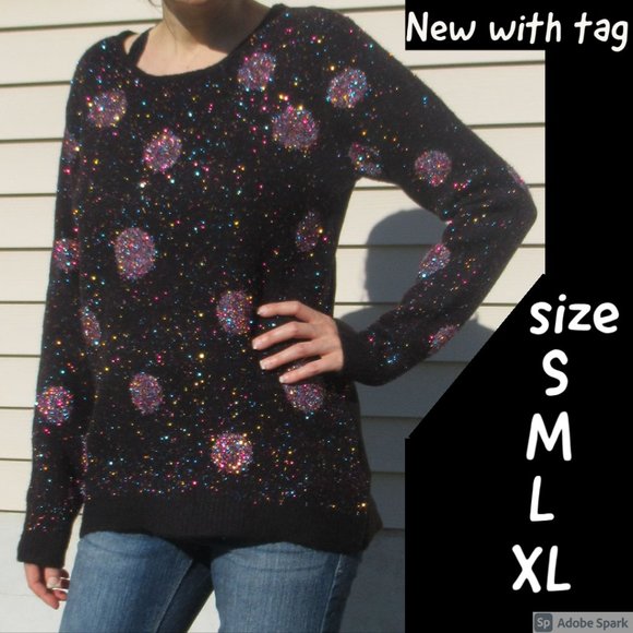 NWT Apt 9 sparkly polka dot sweater - Picture 11 of 15
